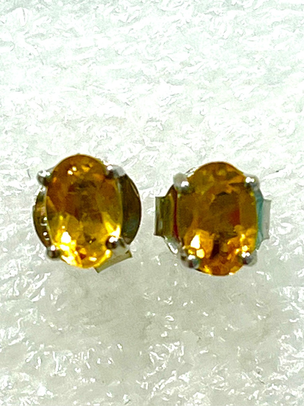 0.5 Ct Citrine 14KGP Stud Earrings